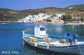 The village of Faros on Sifnos island  