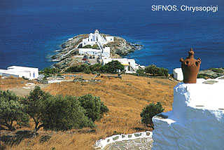 The monastery of Chrisopigi on Sifnos island  